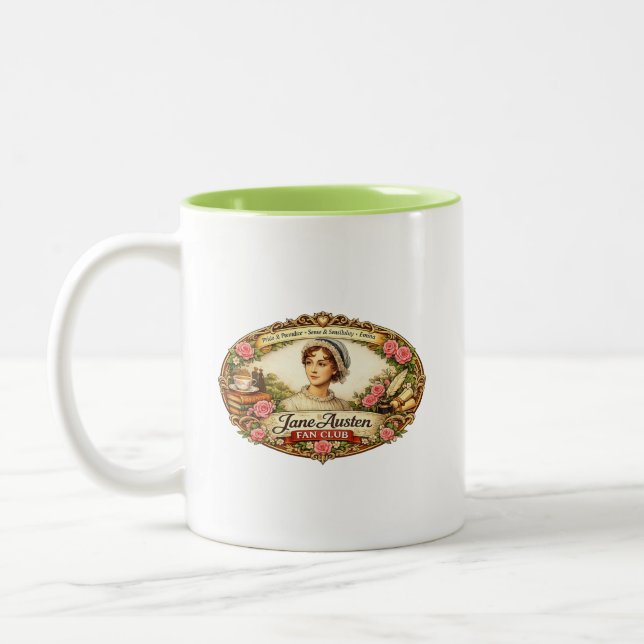 Tasse 2 Couleurs Jane Austen Fan club (Gauche)