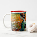 Tasse 2 Couleurs Jane Eyre Cite Monet Style Peinture<br><div class="desc">Jane Eyre dans la peinture de style Claude Monet avec une citation : "Je peux vivre seule,  si le respect de moi-même et les circonstances me le demandent." Voir toute la collection à Thornfield Passions ©</div>