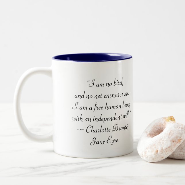 Tasse 2 Couleurs Jane Eyre Je Ne Suis Pas Cité D'Oiseau (Avec donut)