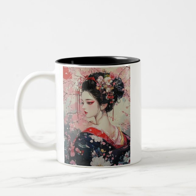 Tasse 2 Couleurs Japanese painting style GEISYA MAG07 (Gauche)