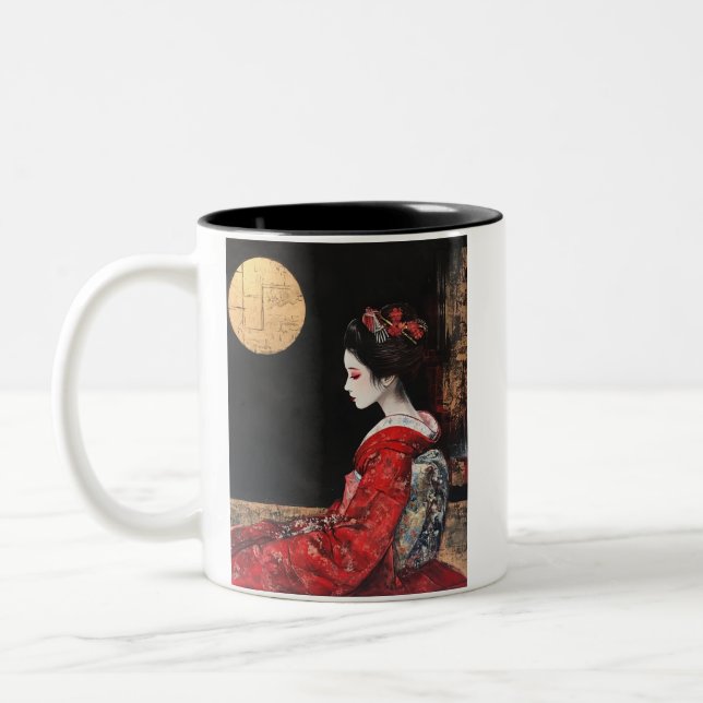Tasse 2 Couleurs Japanese painting style GEISYA MAG12 (Gauche)