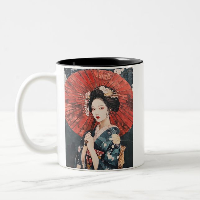 Tasse 2 Couleurs Japanese painting style GEISYA MAG13 (Gauche)