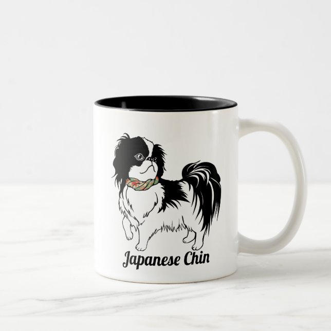 Tasse 2 Couleurs Japonais Chin votre texte (Droit)