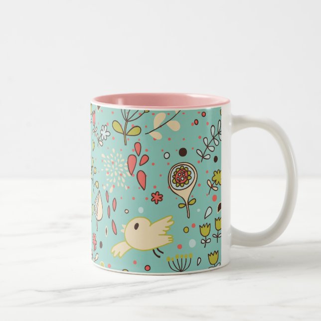 Tasse 2 Couleurs Jardin à fleurs lunaires (Droit)