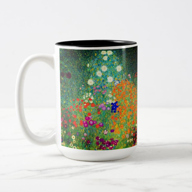 Tasse 2 Couleurs Jardin aux fleurs Gustav Klimt (Gauche)