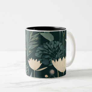 Tasse 2 Couleurs Jardin Botanique de Minuit Motif Floral Moody