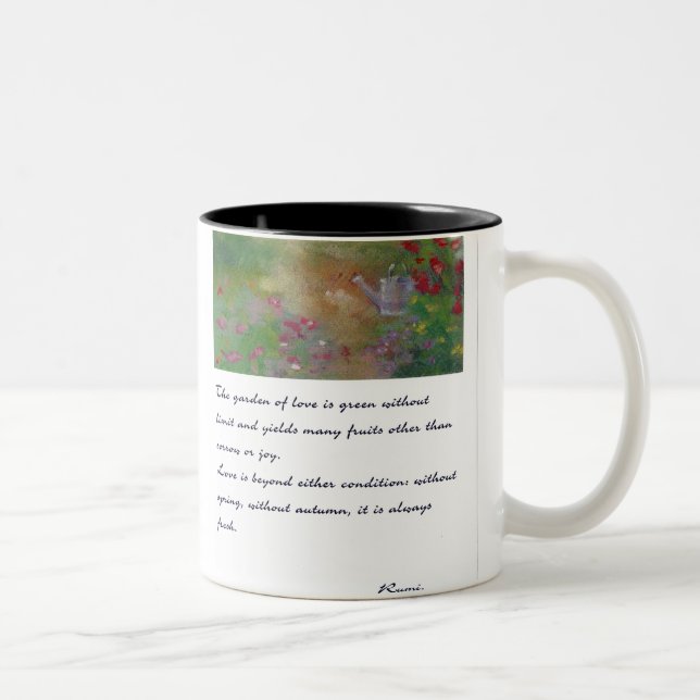 Tasse 2 Couleurs Jardin de Rumi de l'amour (Droit)