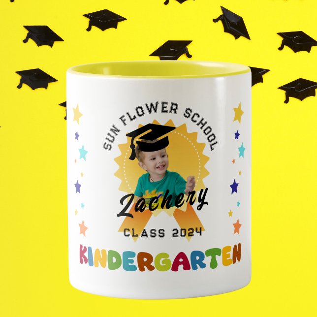 Tasse 2 Couleurs Jardin d'enfants Graduten Bedge photo personnalisé (Créateur téléchargé)
