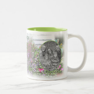 Tasse 2 Couleurs Jardin Fleur Jardin Peinture Ajouter Votre Photo