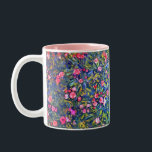 Tasse 2 Couleurs Jardin italien Gustav Klimt<br><div class="desc">Mug à café avec peinture à l’huile de Gustav Klimt,  Paysage du jardin italien (1913). Un beau jardin de fleurs colorées : rouge,  blanc,  rose,  violet. Un grand cadeau pour les amateurs d'art Art Nouveau et autrichien.</div>