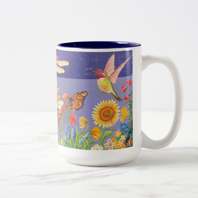 Tasse 2 Couleurs jardin pollinisateur (Droit)