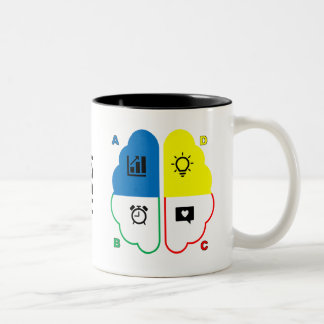 Tasse 2 Couleurs Jaune bleu HBDI
