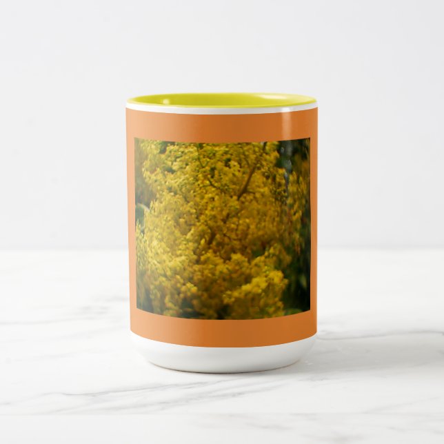 Tasse 2 Couleurs Jaune en fleurs en juillet (Centre)