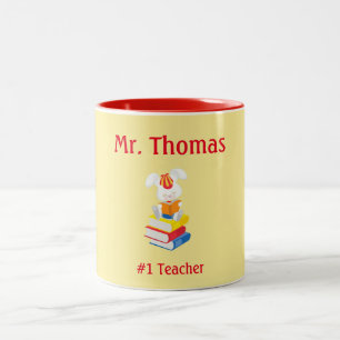 Tasse 2 Couleurs Jaune et rouge d'appréciation de professeur