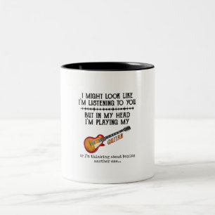 Tasse 2 Couleurs J'aurais l'air de t'écouter, mais dans mon Lui