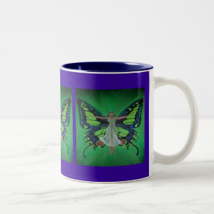 Tasse 2 Couleurs Jazz Age Showgirl Flapper portant des ailes papill
