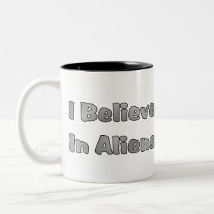 Tasse 2 Couleurs Je Crois Aux Aliens