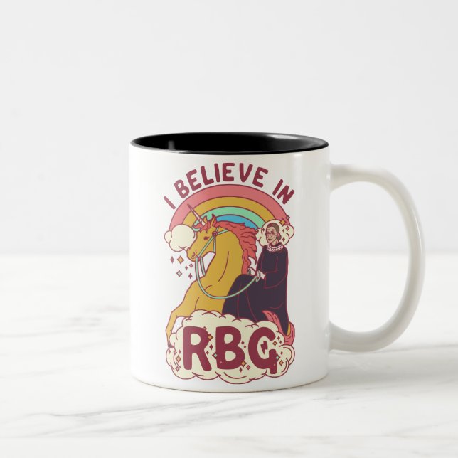 Tasse 2 Couleurs Je crois en RBG (Droit)