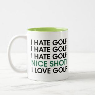 Tasse 2 Couleurs je déteste le golf ! je déteste le golf !