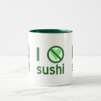 Tasse 2 Couleurs Je déteste les sushis pas d'amour