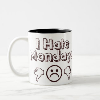 Tasse 2 Couleurs Je déteste lundi