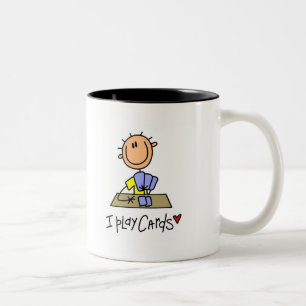 Tasse 2 Couleurs Je Joue aux Cartes Tshirts et Cadeaux