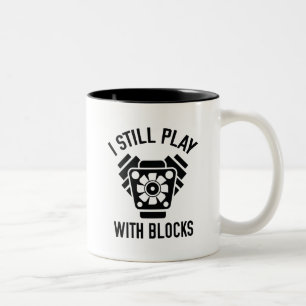 Tasse 2 Couleurs Je joue encore avec des blocs