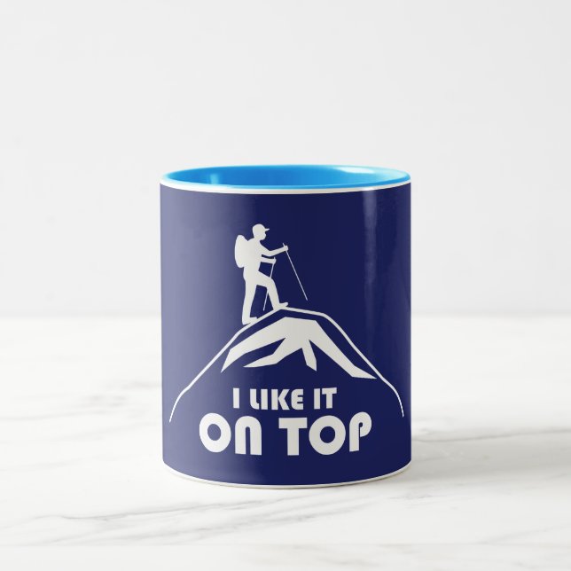 Tasse 2 Couleurs Je l'aime sur le dessus (Centre)