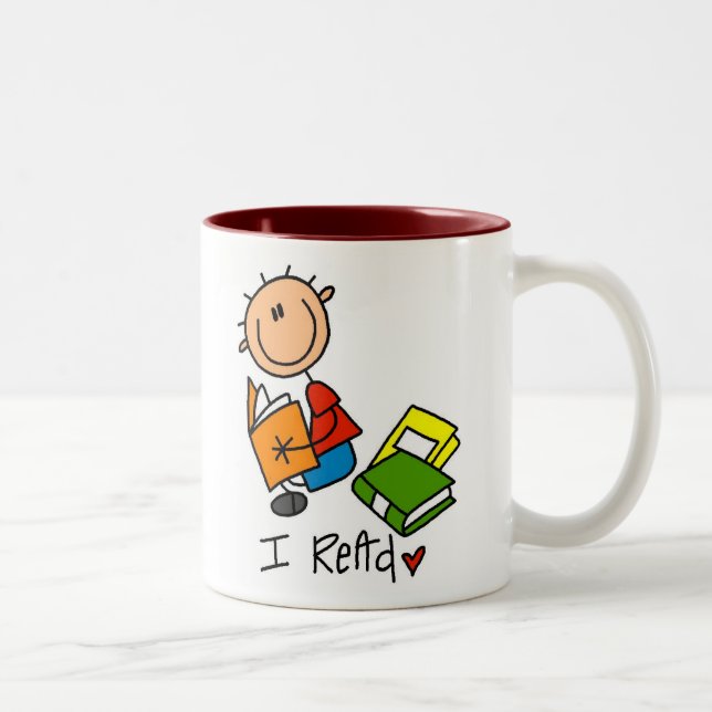 Tasse 2 Couleurs Je lis (Droit)