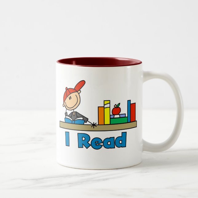 Tasse 2 Couleurs Je lis (Droit)
