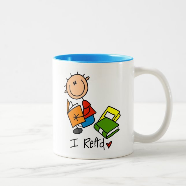 Tasse 2 Couleurs Je lis (Droit)