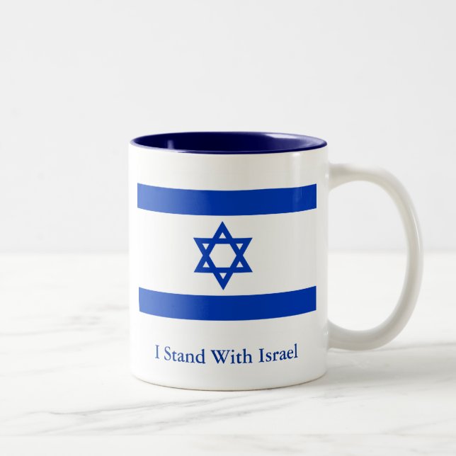 Tasse 2 Couleurs Je me tiens avec l'Israël (Droit)