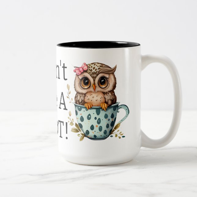 Tasse 2 Couleurs Je m'en fiche Chouette  (Droit)