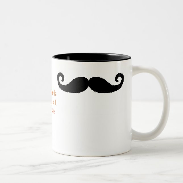 Tasse 2 Couleurs Je moustache (Droit)