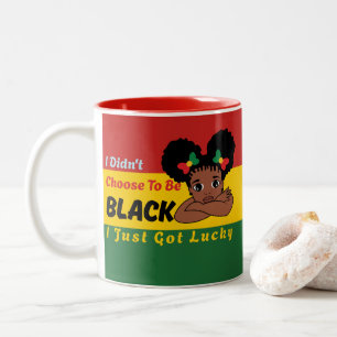 Tasse 2 Couleurs Je n'ai pas choisi d'être Noir, je viens d'avoir d