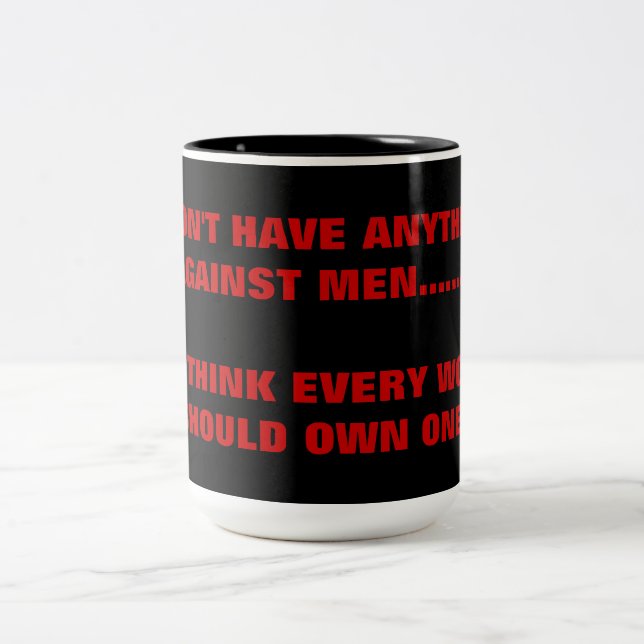 TASSE 2 COULEURS JE N'AI RIEN CONTRE LES HOMMES (Centre)