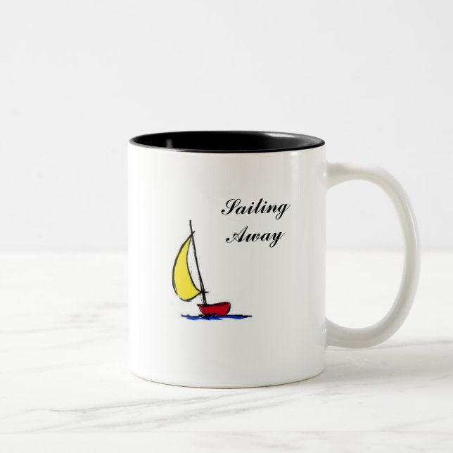 Tasse 2 Couleurs Je navigue loin (Droit)