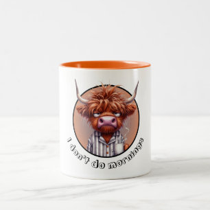 Tasse 2 Couleurs Je ne fais pas Bull le matin