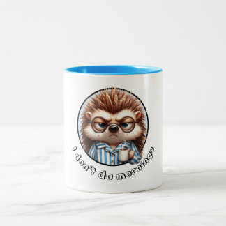 Tasse 2 Couleurs Je ne fais pas le matin Hérisson