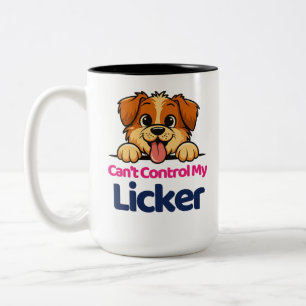 Tasse 2 Couleurs Je ne peux pas contrôler ma conception de chien mi