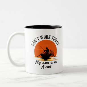 Tasse 2 Couleurs Je ne peux pas travailler aujourd'hui mon bras est