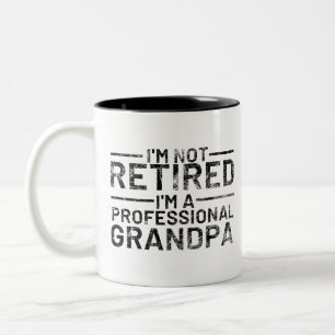 Tasse 2 Couleurs Je ne suis pas à la retraite Je suis un grand-pè