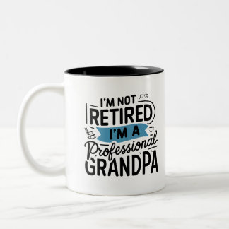 Tasse 2 Couleurs Je ne suis pas à la retraite Je suis un grand-père