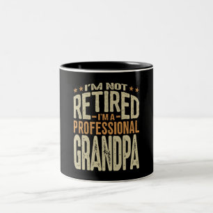 Tasse 2 Couleurs Je ne suis pas à la retraite Je suis un grand-père