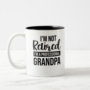 Tasse 2 Couleurs Je ne suis pas à la retraite, je suis un papy prof
