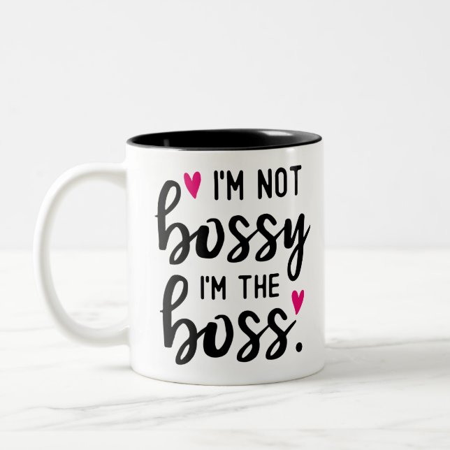 Tasse 2 Couleurs Je ne suis pas BOSSY Je suis le BOSS (Gauche)
