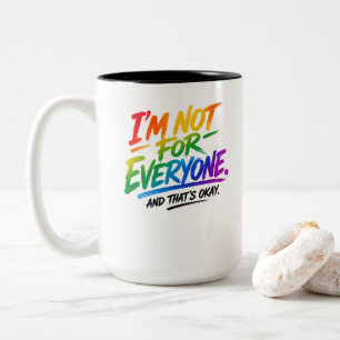 Tasse 2 Couleurs Je ne suis pas pour tout le monde – Lettrage arc-e
