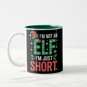 Tasse 2 Couleurs Je Ne Suis Pas Un Elfe Juste De Courtes Noël Drôle