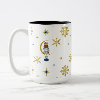Tasse 2 Couleurs Je ne suis que des Noirs pour Noël en bleu et or