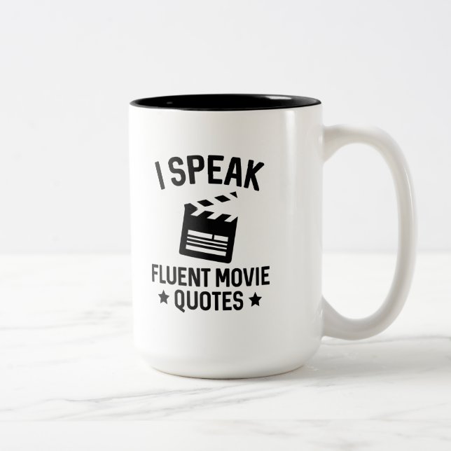 Tasse 2 Couleurs Je Parle Citations De Film Fluent (Droit)